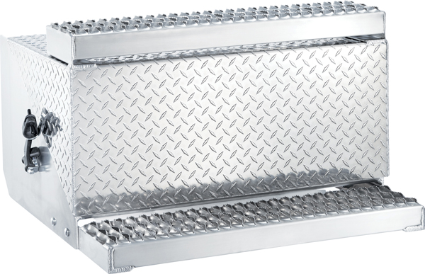 Two step aluminum battery box