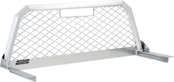 Aluminum Pickup cab rack with crisscross pattern