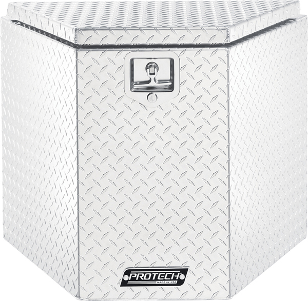 Diamond plate aluminum trailer tongue box