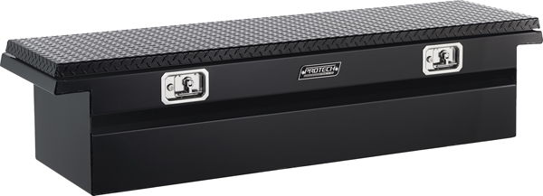 Pickup truck black aluminum toolbox