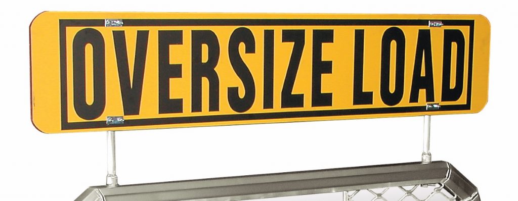 Oversize load size for pickup truck cab rack