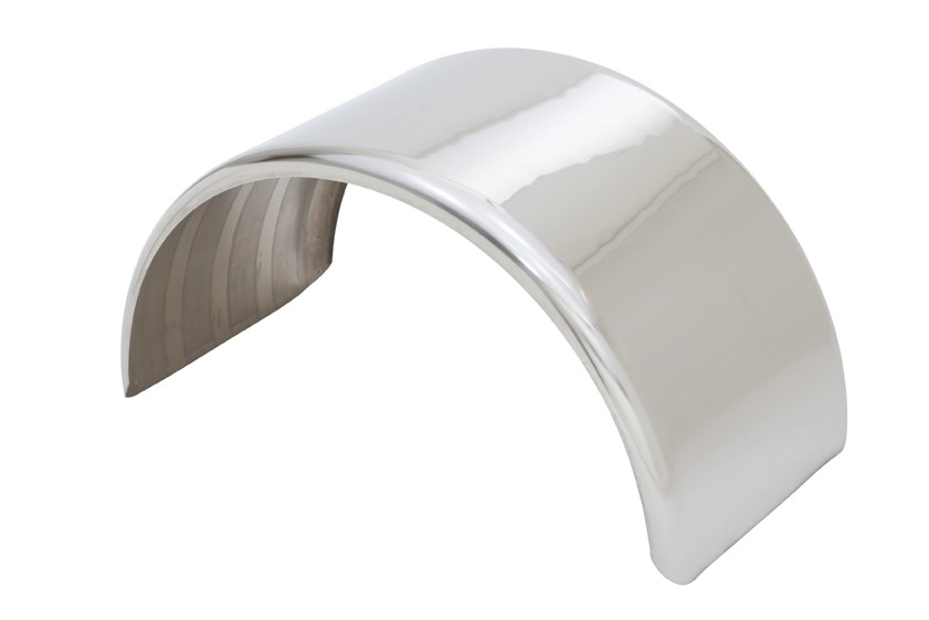 Polished Full radius half circle fender.
