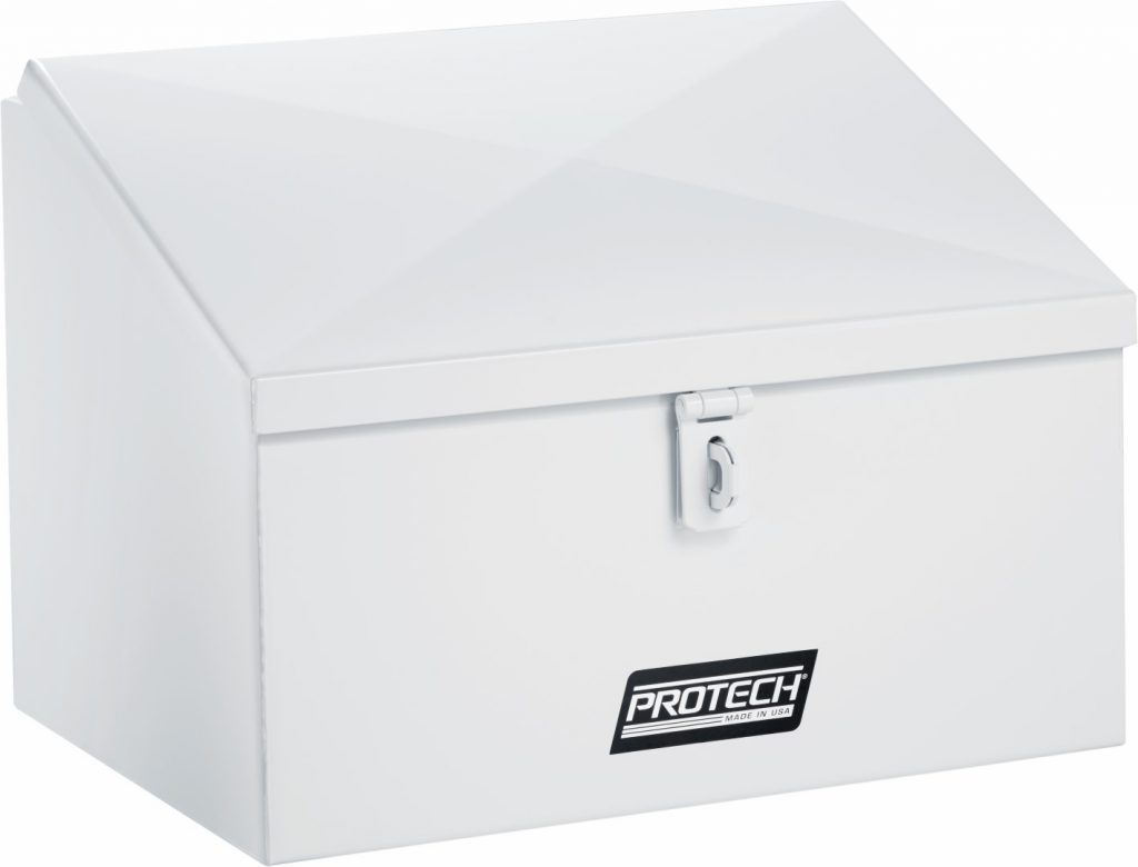 Gloss white steel hasp lock slope storage box