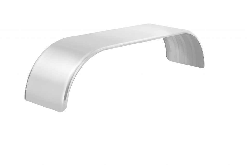 Polished aluminum full tandem double radius fender