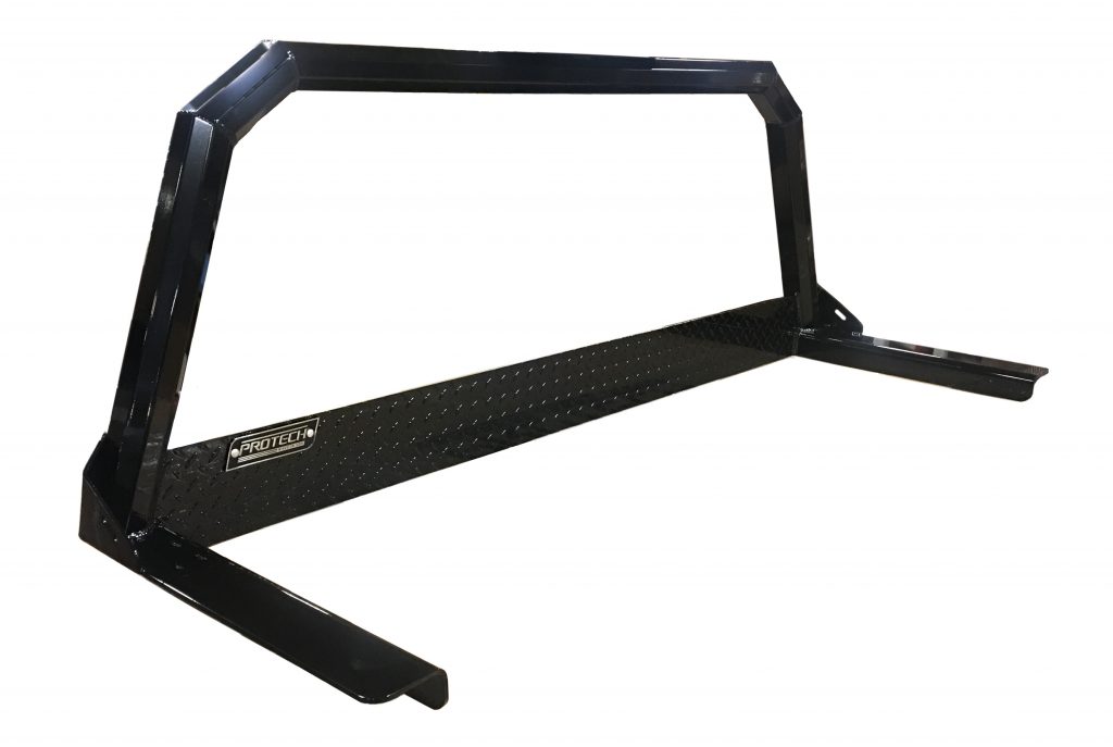 Aluminum No Mesh Gloss Black truck cab rack