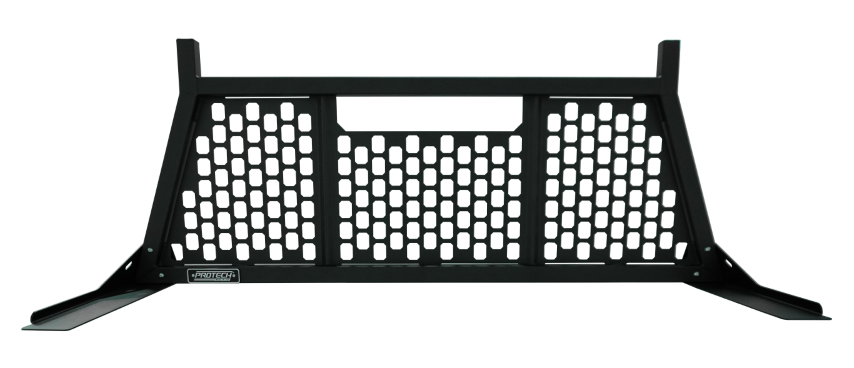 Full view of Steel Cab Rack with Honeycomb mesh and lumber stops.