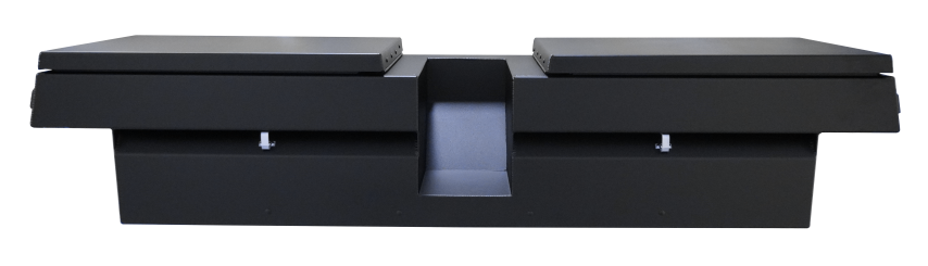 Powder coated aluminum gull wing black powered textured box