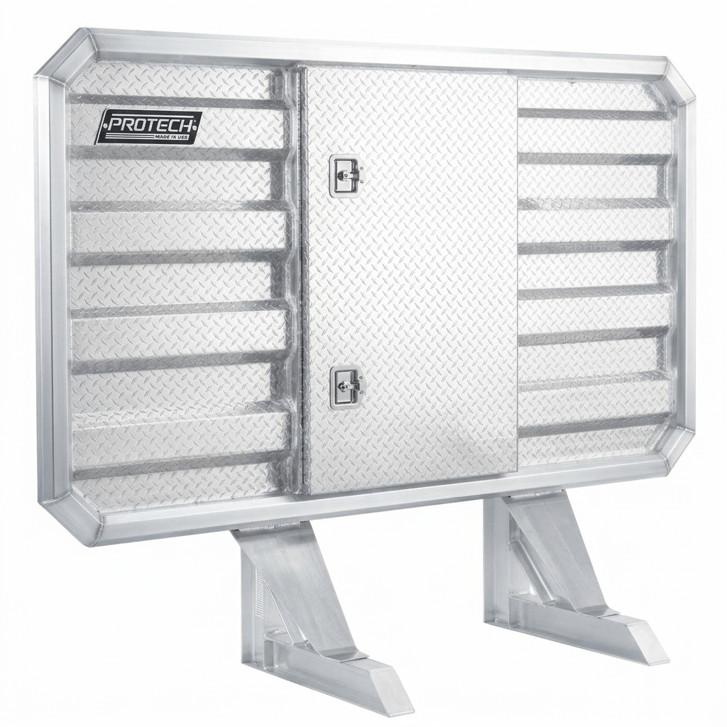 Aluminum Cab Rack with Center Enclosure