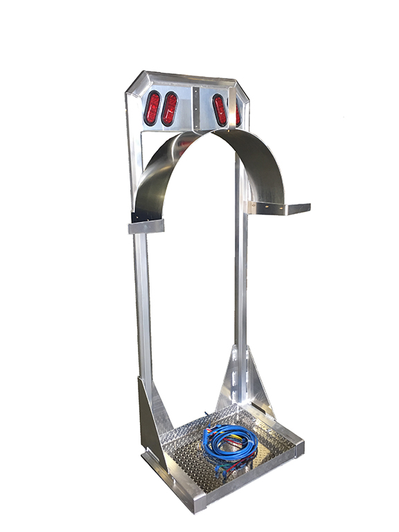Aluminum Hose Rack for semi-truck