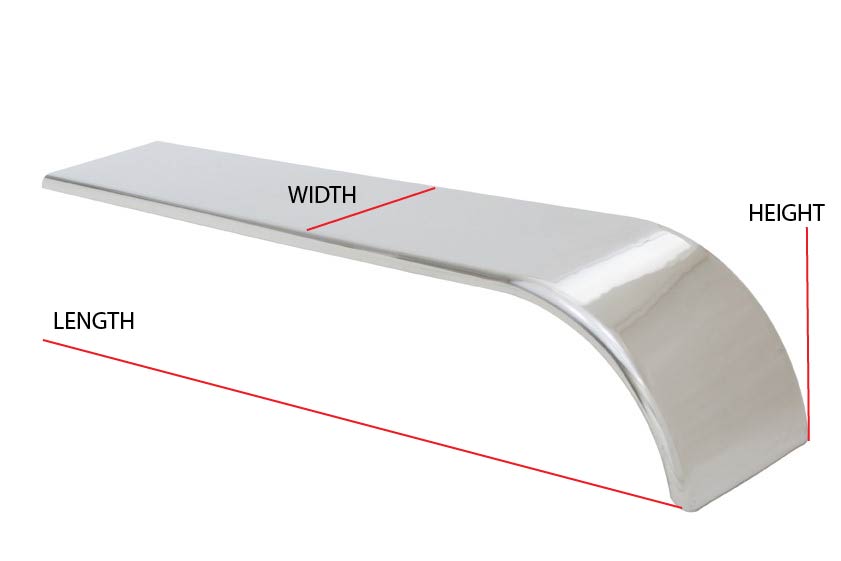 Full Tandem single radius fender measuring points